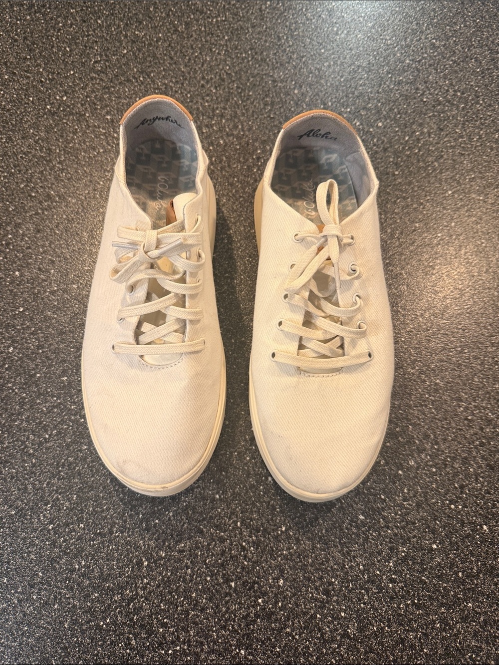 OluKai Women's Low-Top Sneakers in Off-White - size 9 lake shoes beach summer